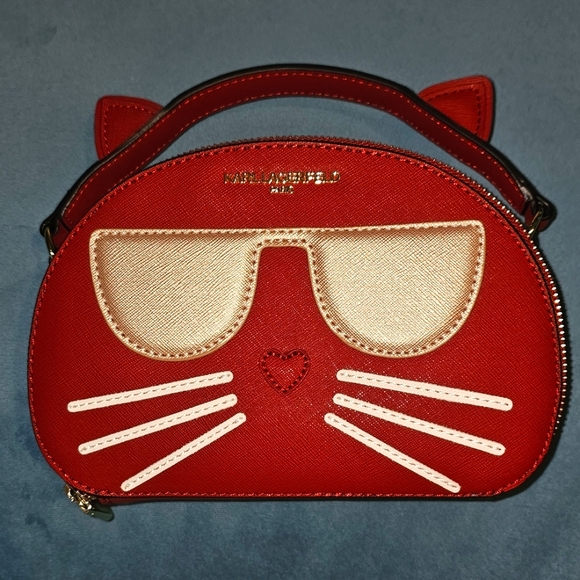 Karl Lagerfeld Handbags - NWT Karl Lagerfeld Cat Top-Handle in Red comes with a duster bag